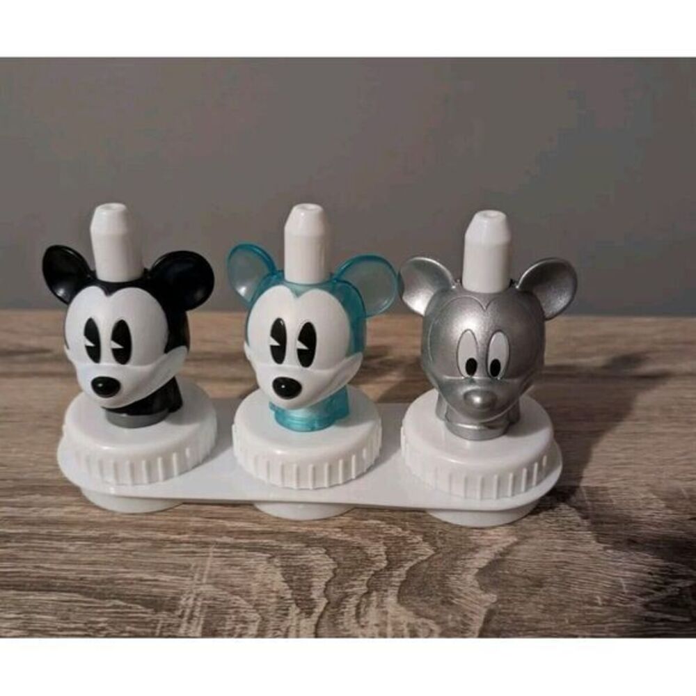 Good 2 Grow Juice Bottle Toppers Mickey Mouse Original, Silver, & Blue